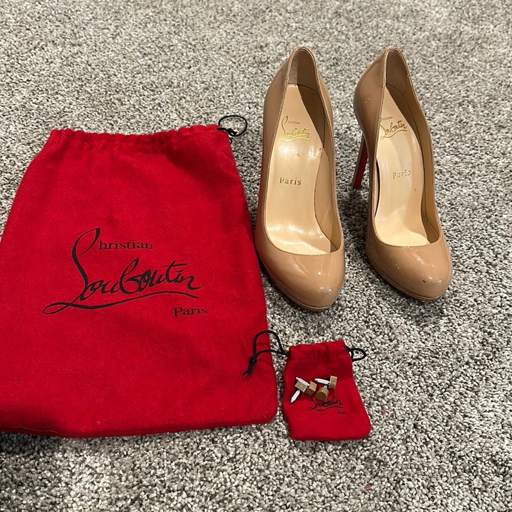 Christian Louboutin Women’s Filo Patent Pumps 120 AUTHENTIC